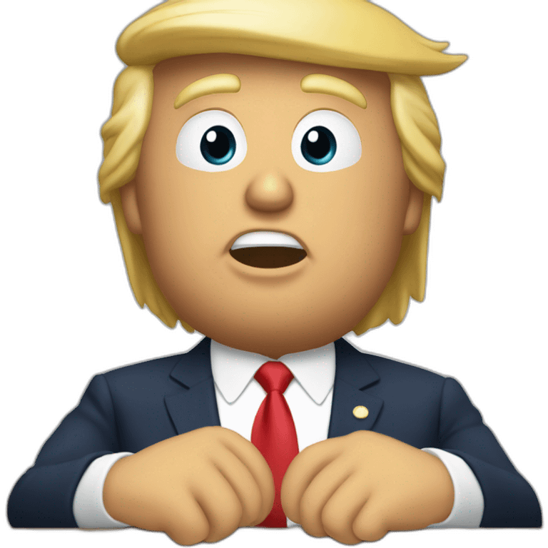 Donald Trump en train de faire un discours en maïs emoji