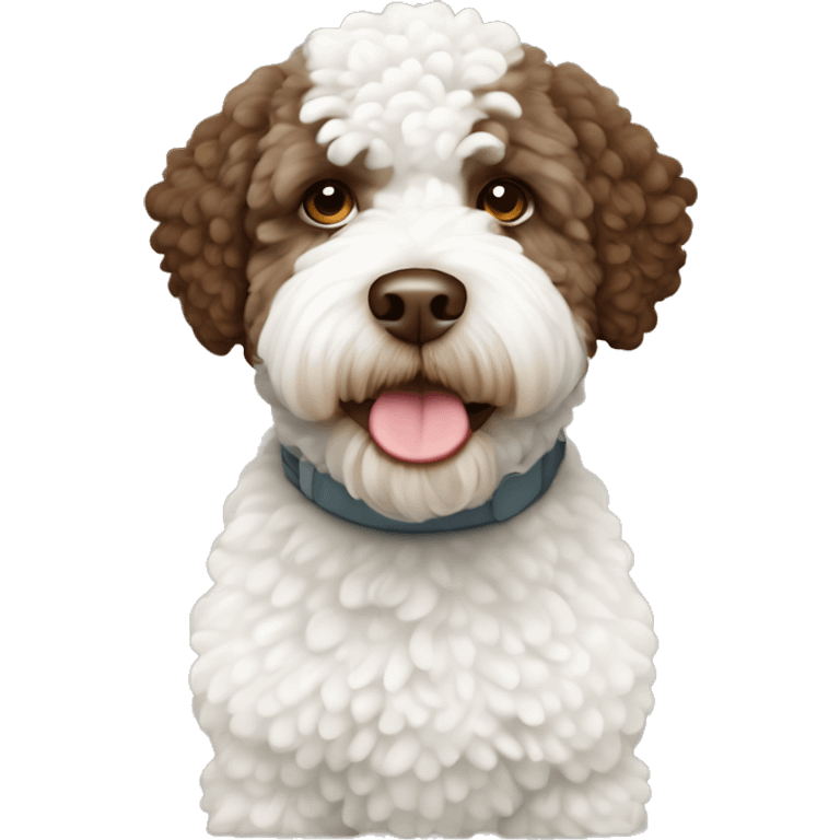 Lagotto Romagnola brawn with white leg  emoji