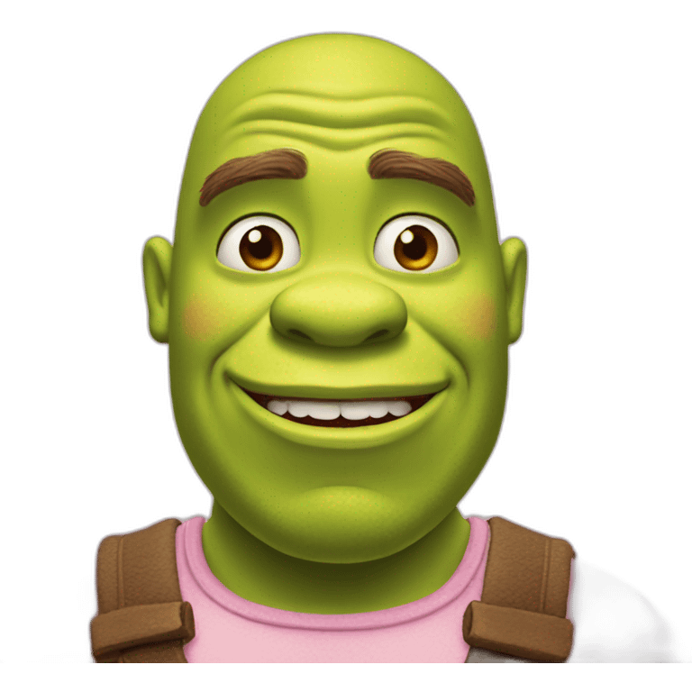 Shrek with pink skin emoji