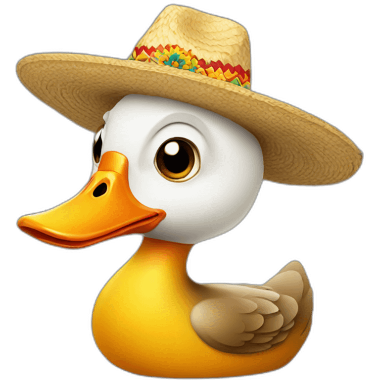 duck wearing a sombrero emoji