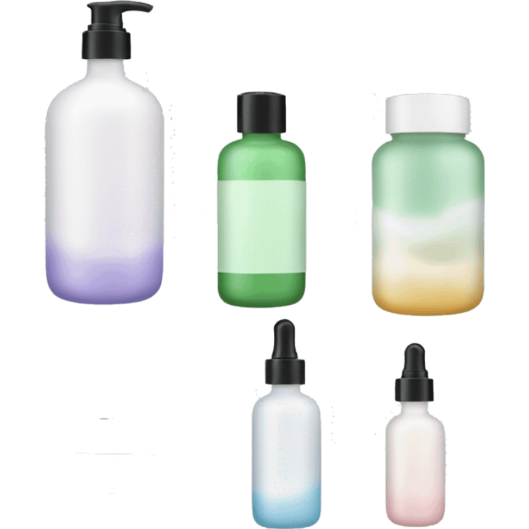 Skincare bottles and jars emoji