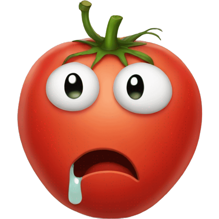 Sad crying tomato emoji