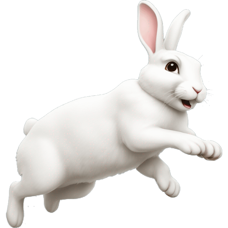 white rabbit jump emoji