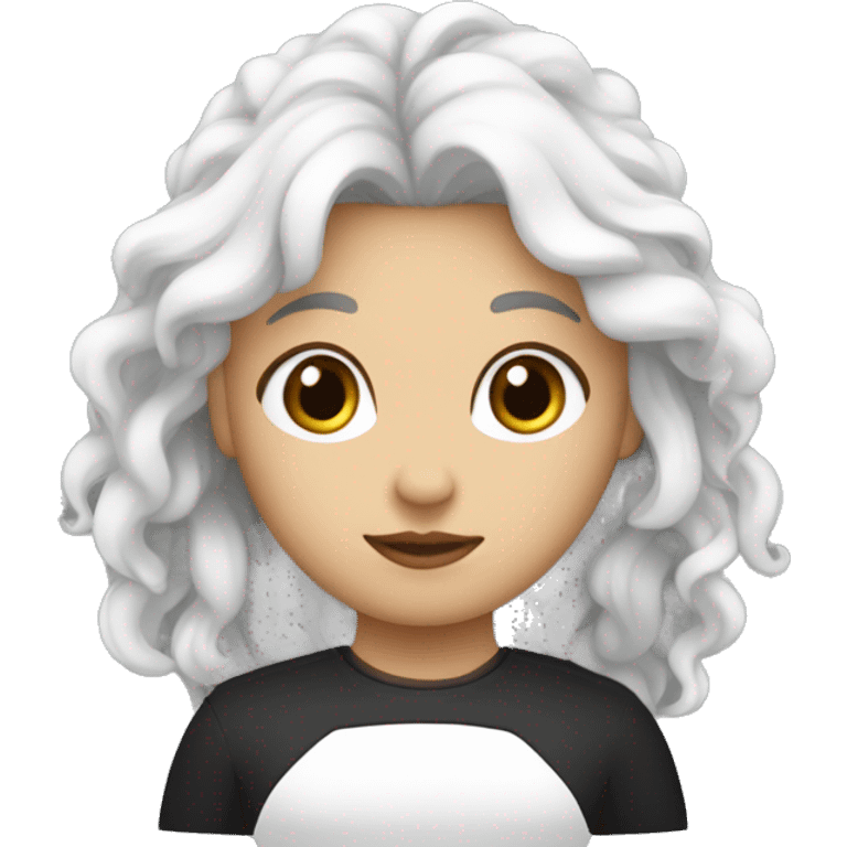 un mec métisse qui fait un câlin à une fille blanche cheveux noir emoji