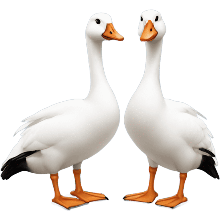 Two gooses in Chicago m emoji