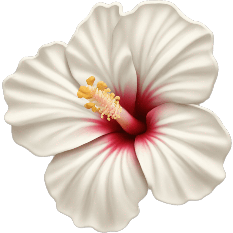 white and beige hibiscus flower  emoji