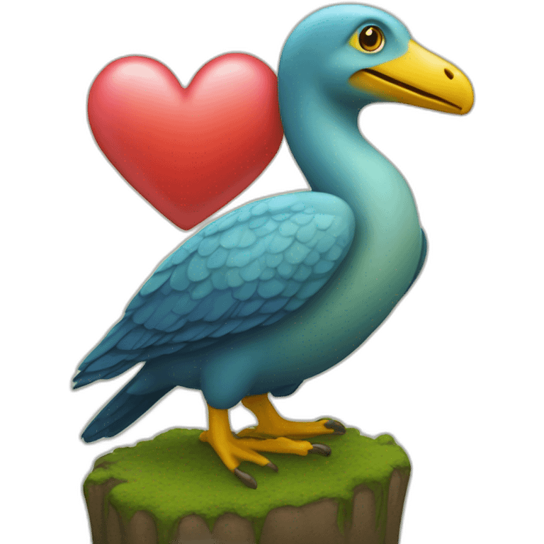 Ornithorinque avec un coeur emoji