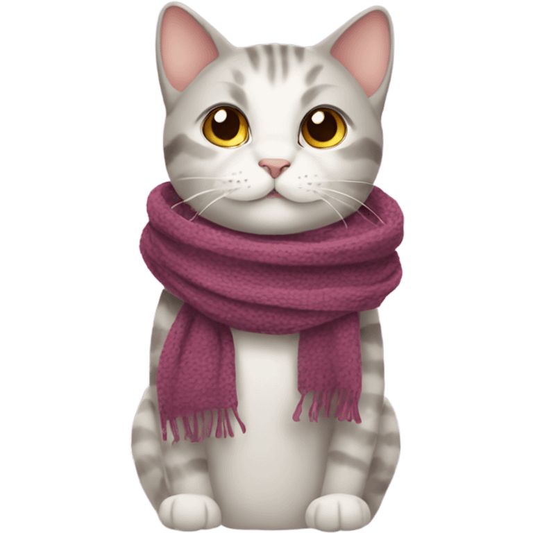 Cat wearing a scarf  emoji