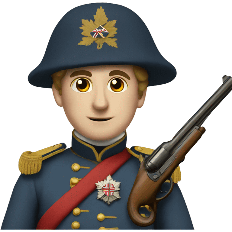 british soldier with gun 19 century emoji