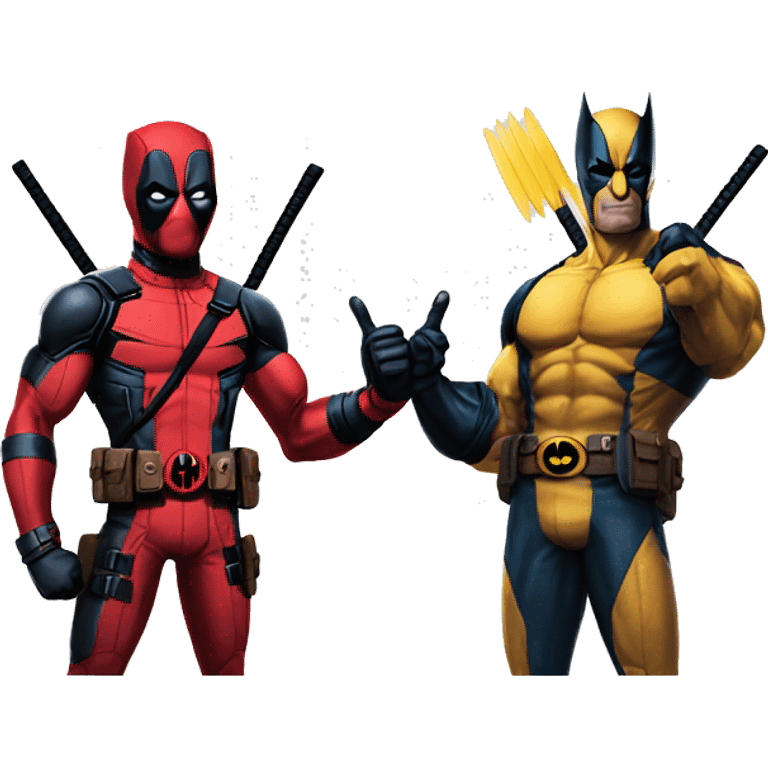 Deadpool and wolverine giving thumbs up emoji