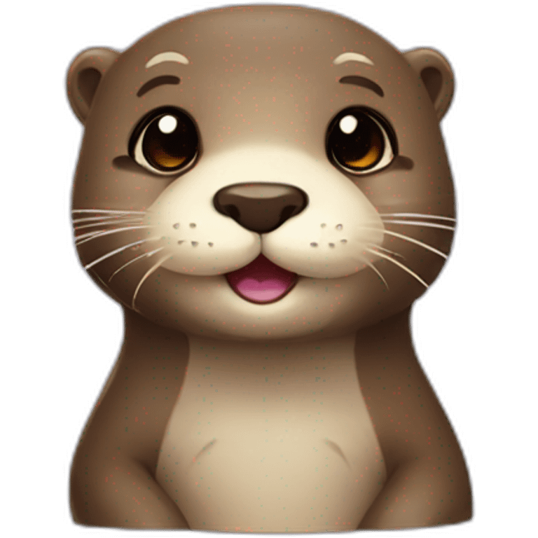 cute otter with halo emoji