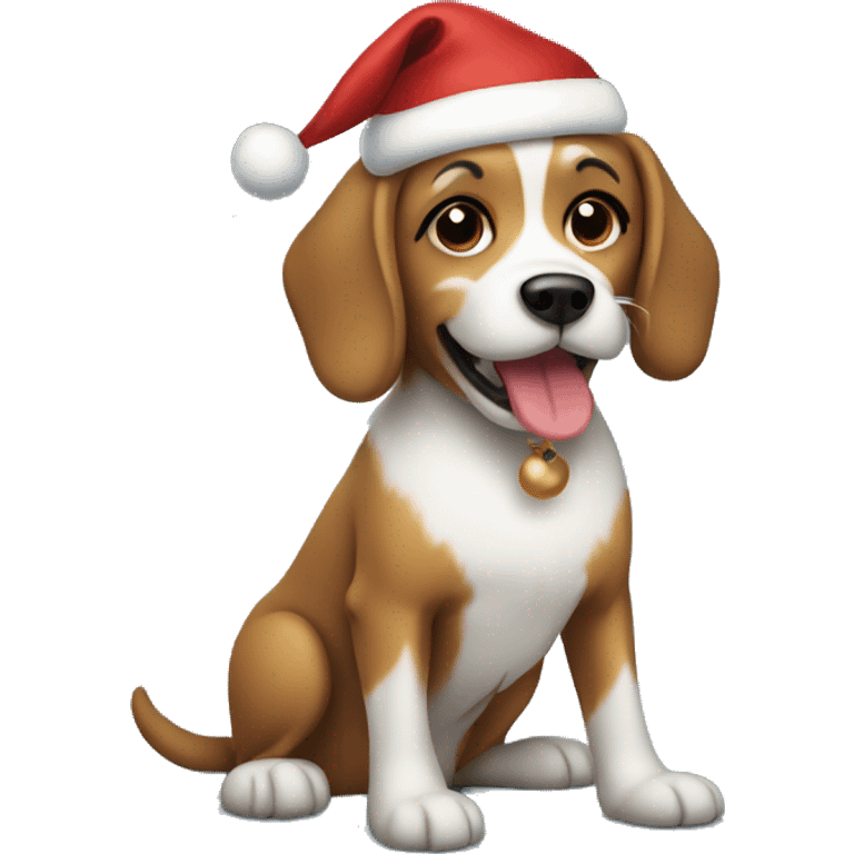 Christmas dog emoji