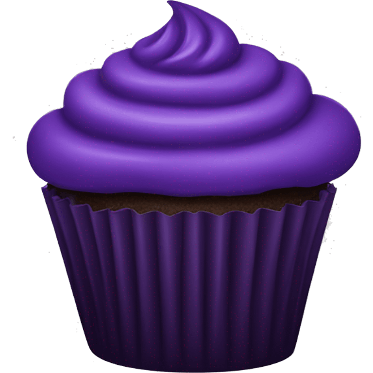 Dark purple cupcake emoji