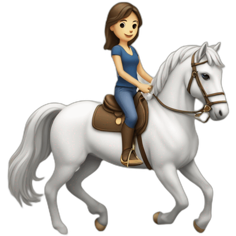 Fille sur cheval emoji