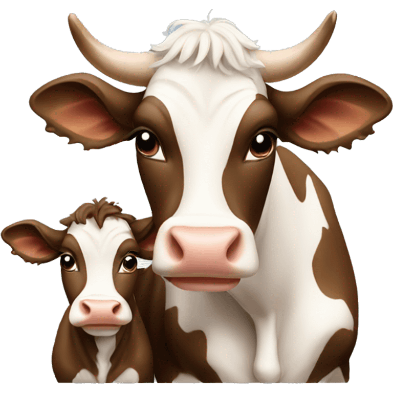 Cow and calf emoji