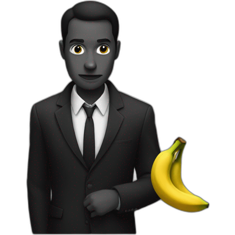 Noir eat banana emoji