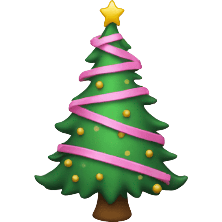 Christmas tree pink emoji