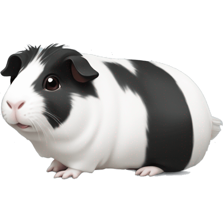 Black and white guinea pig emoji