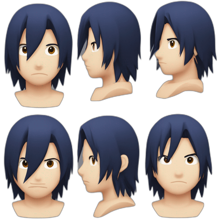 sasuke uchiha with mullet emoji