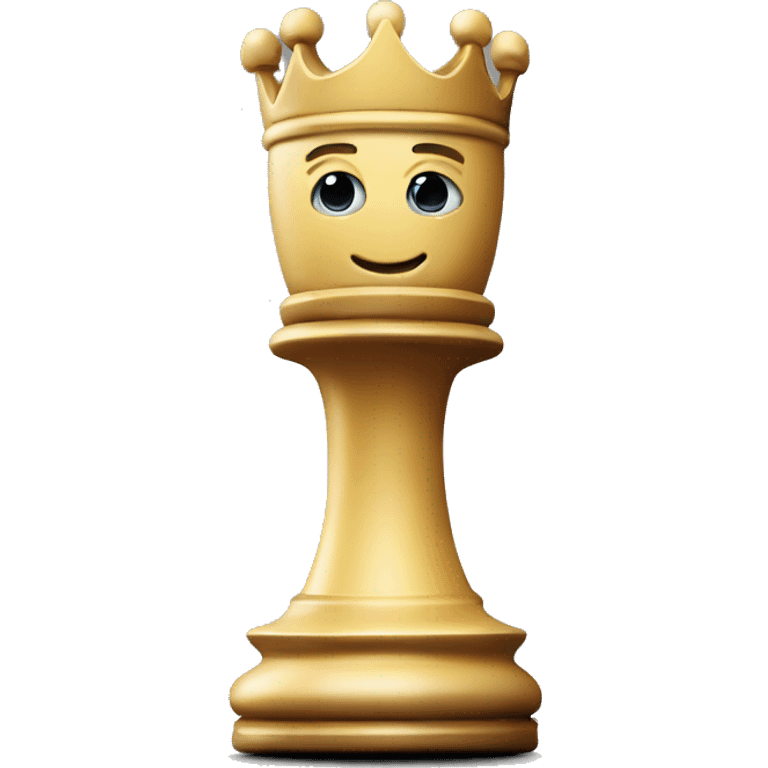 chess piece King black with smiley face emoji