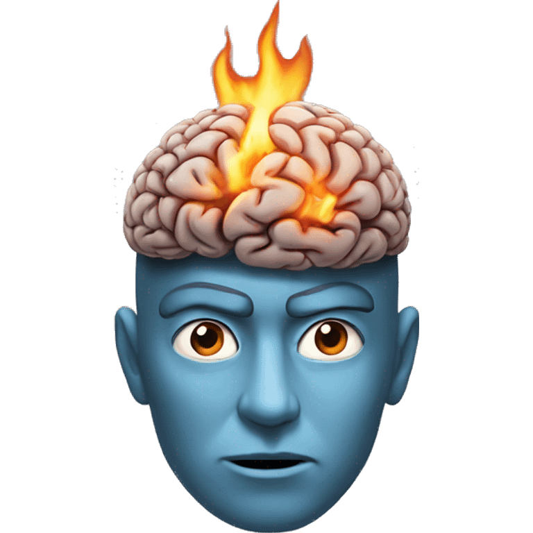 Burning brain emoji