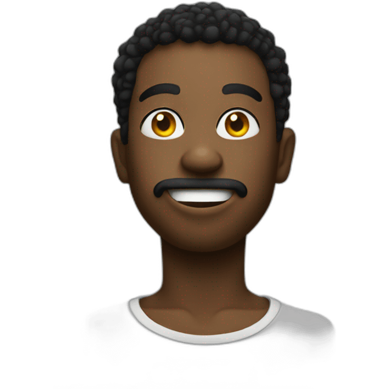 black cheeky emoji