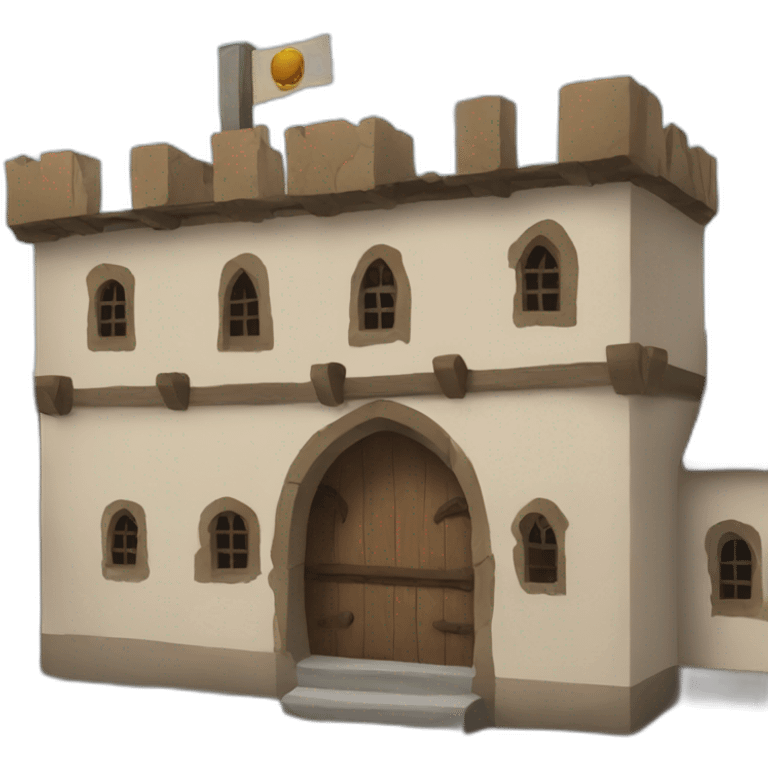 medieval town hall with "town hall" letters on it emoji