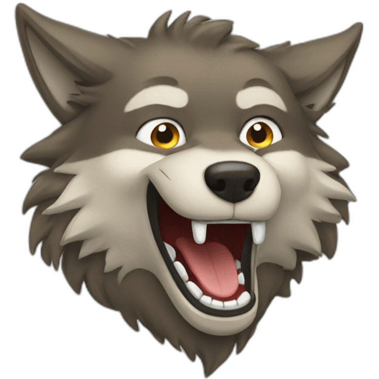 laughing wolf emoji