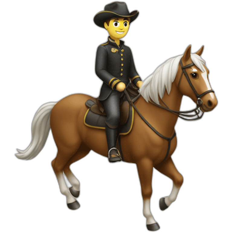 Homme sur cheval emoji