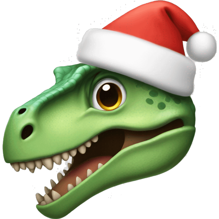 dino with santa hat emoji