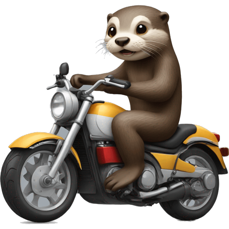 otter on a motor bike  emoji