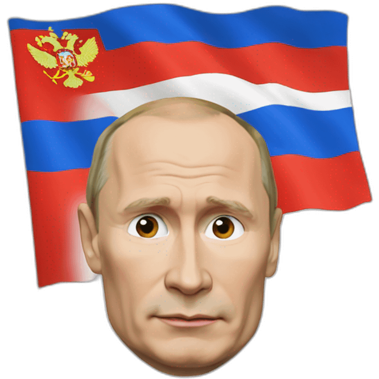 Putin with russian flag emoji