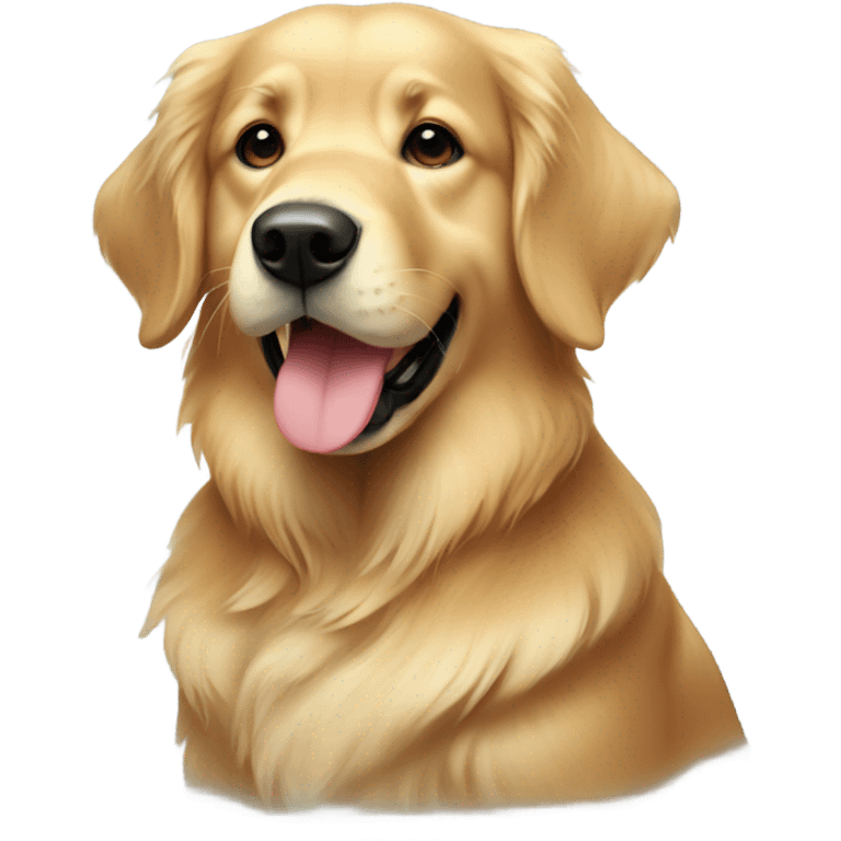 Christmas golden retriever  emoji