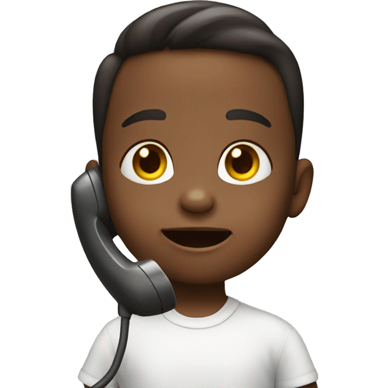 Toddler talking on the phone emoji