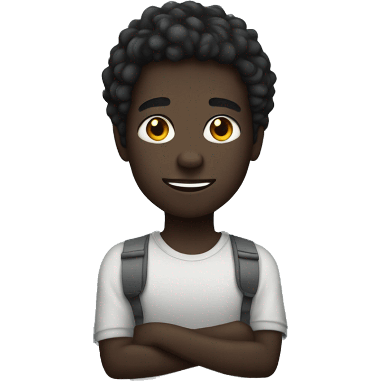 Dark skin boy emoji