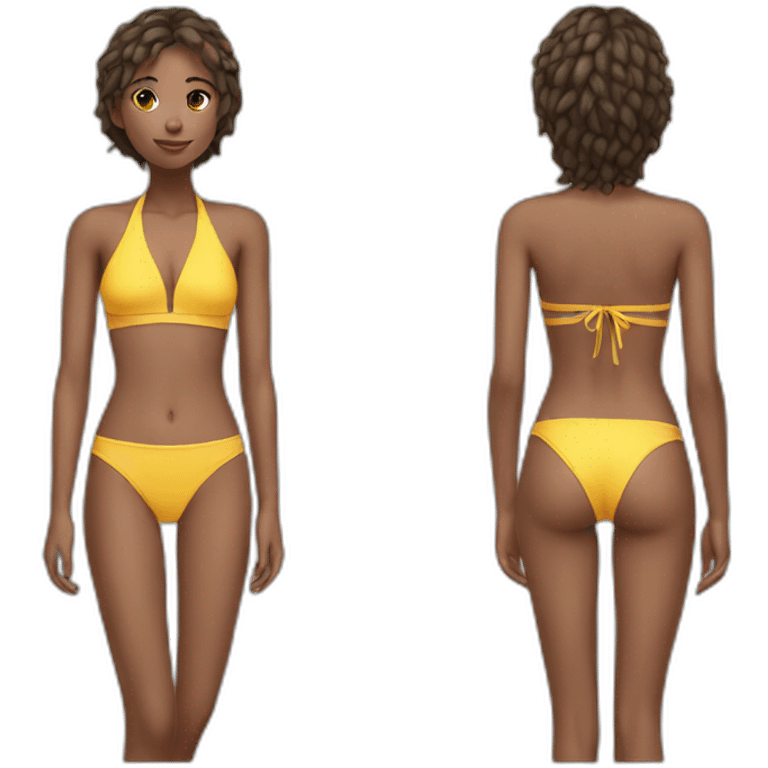 Girl Swim suit thin emoji