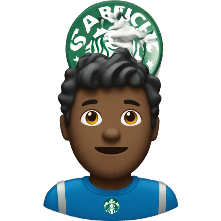 Blue Stanley with Starbucks logo emoji