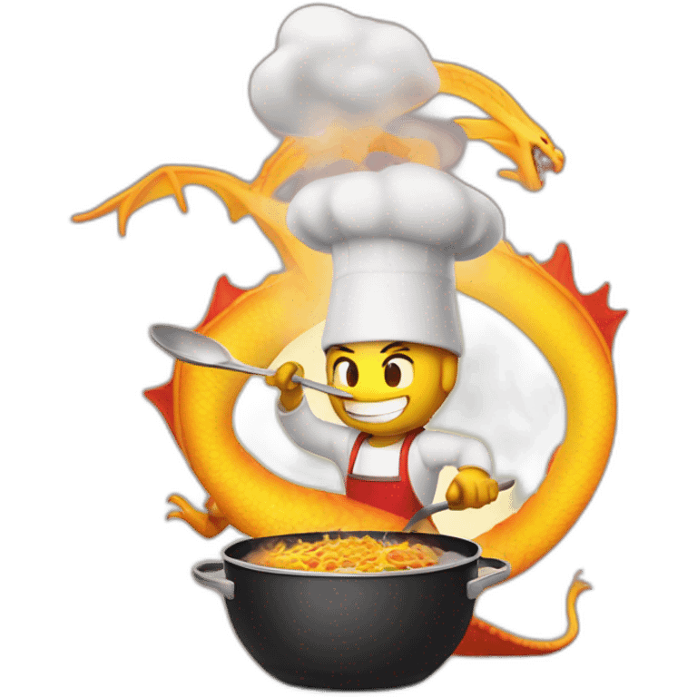 the dragon is cooking emoji