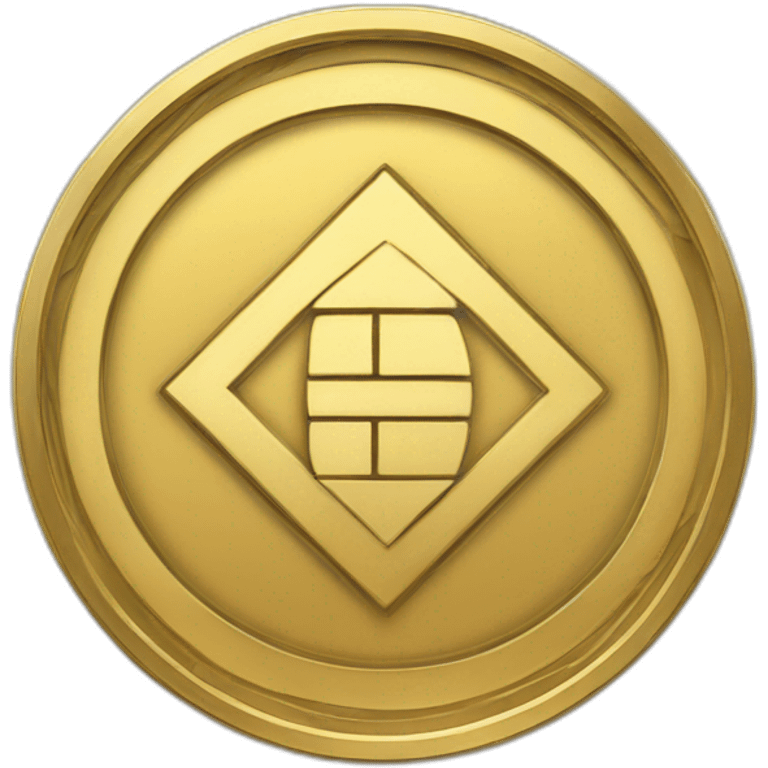 Cryptocurrency gold coin emoji