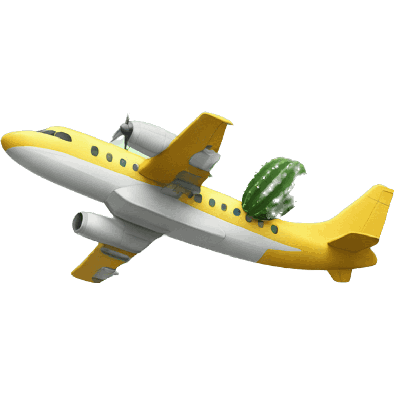 Plane with a cactus emoji