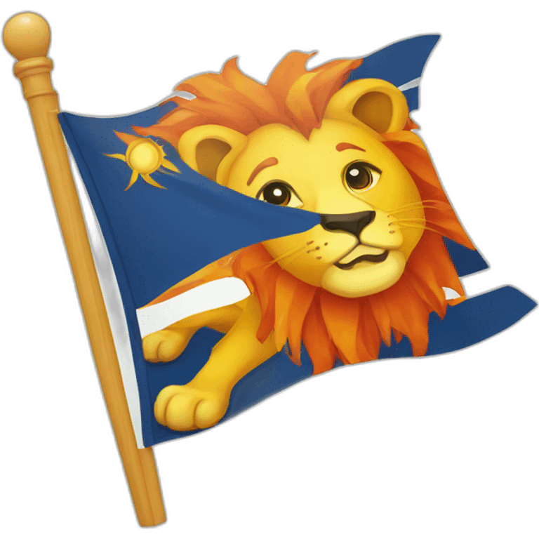 Lion sun flag emoji