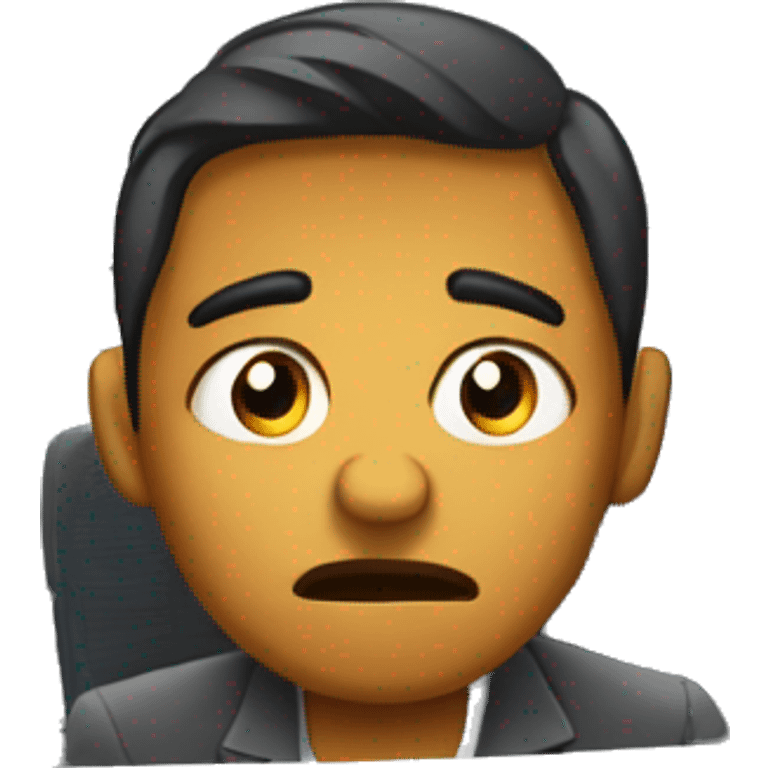 Person in trouble in an office emoji