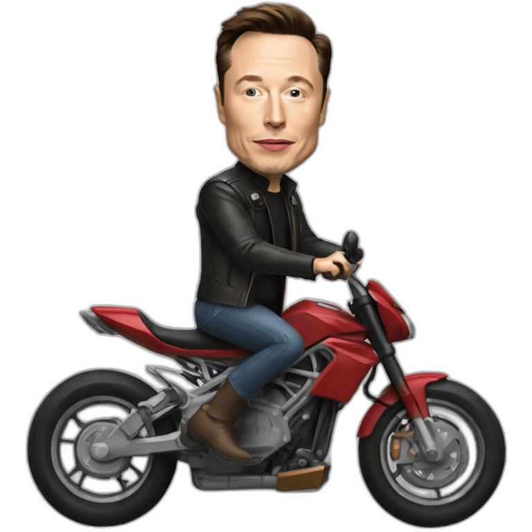 elon musk riding motorcycle emoji