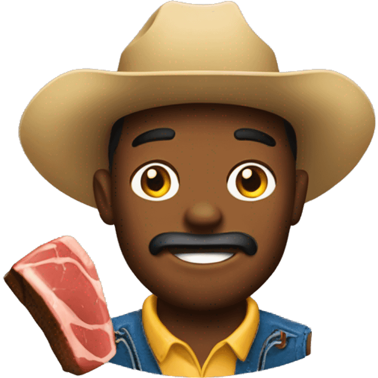 cowboy eating steak emoji