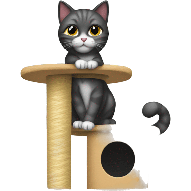 create a cat on a cat tree emoji