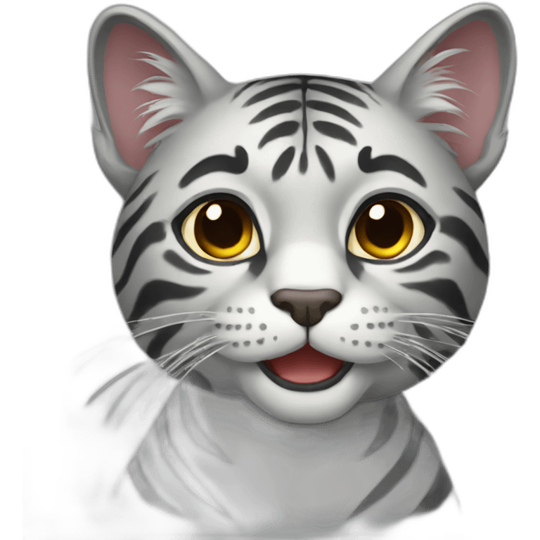 grey tiger cat emoji