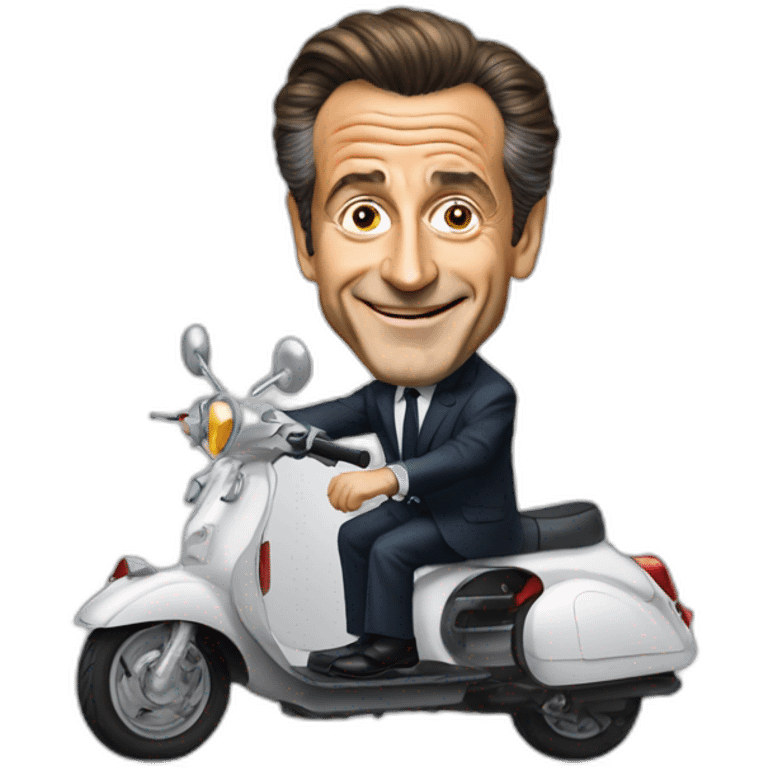 Nicolas Sarkozy en scooter emoji