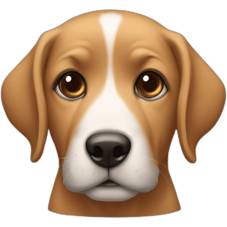 Um cachorro em cima de um liao emoji