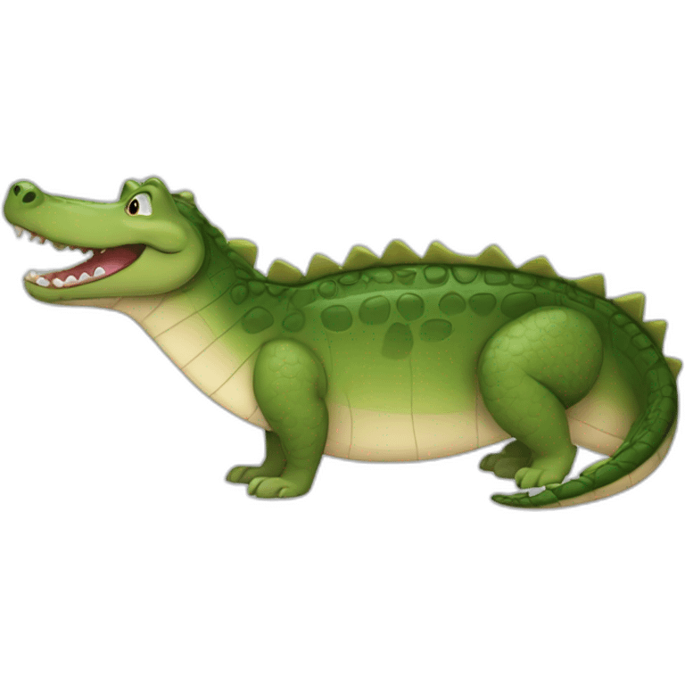 Chien sur un crocodile emoji