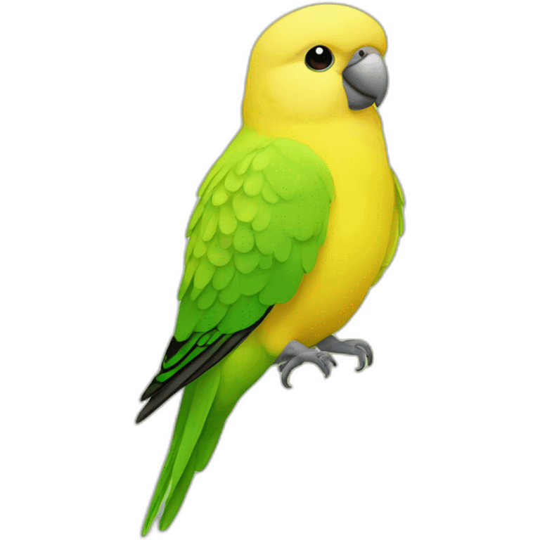 chubby yellow parakeet emoji